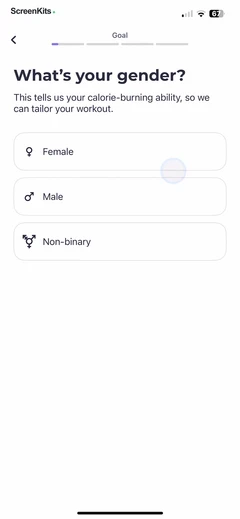 FitMe - Lazy Workout at Home mobile app UI screen 4