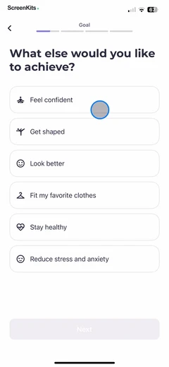 FitMe - Lazy Workout at Home mobile app UI screen 9
