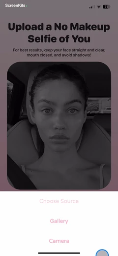 GlowUp - Makeup & Beauty mobile app UI screen 8