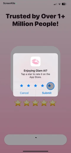 GlowUp - Makeup & Beauty mobile app UI screen 3