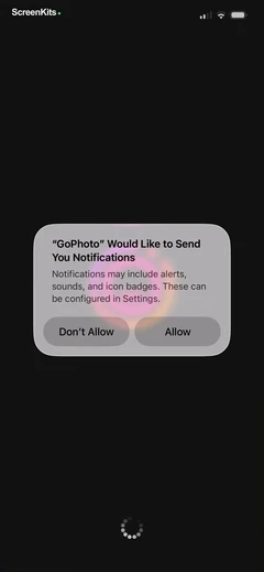 GoPhoto-AI Photo & Video Maker permissions UI screen 3