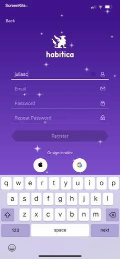 Habitica- Gamified Taskmanager forms UI screen 8