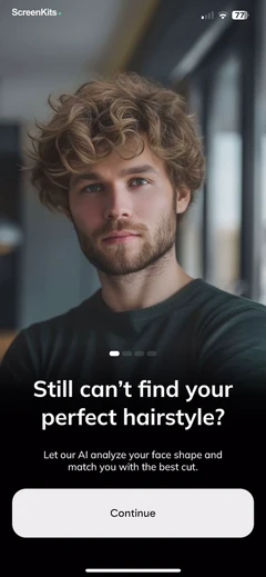 HairApp- AI Hairstyle Try On mobile app UI screen 4