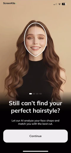 HairApp- AI Hairstyle Try On mobile app UI screen 5