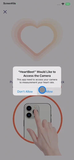 HeartBeet-Heart Health Monitor permissions UI screen 11