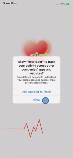 HeartBeet-Heart Health Monitor permissions UI screen 1