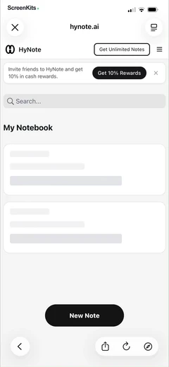 HyNote- AI Note Taker, Summary mobile app UI screen 12