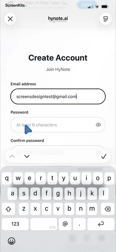 HyNote- AI Note Taker, Summary onboarding and forms UI screen 11