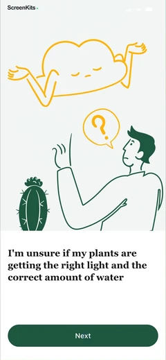 Identify My Plant Now mobile app UI screen 4