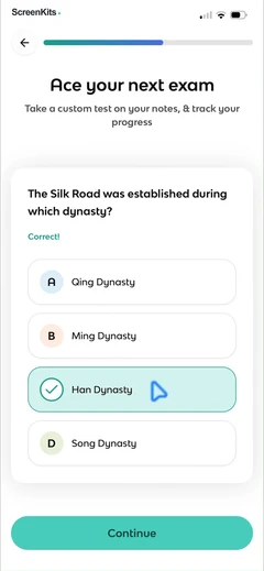 Knowt- AI Flashcards & Notes mobile app UI screen 8
