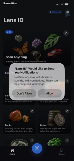 Lens ID – AI Identify & Search permissions UI screen 11
