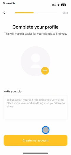 Mapstr – Save & Follow Places onboarding UI screen 12