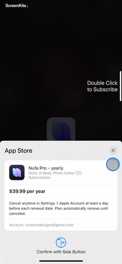 Nufa- AI Photoshoot Generator mobile app UI screen 11