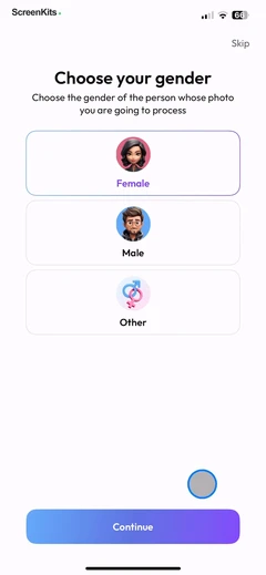 Nufa- AI Photoshoot Generator mobile app UI screen 7