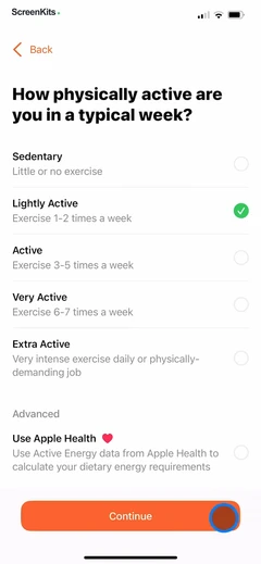 Nutrition Tracker- Foodnoms mobile app UI screen 12