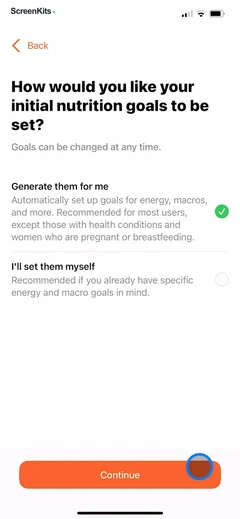 Nutrition Tracker- Foodnoms mobile app UI screen 8