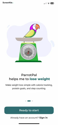 ParrotPal- Calorie Tracker mobile app UI screen 3