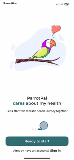 ParrotPal- Calorie Tracker mobile app UI screen 4