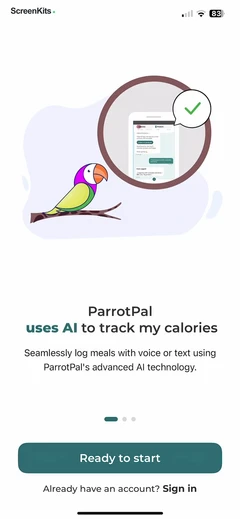 ParrotPal- Calorie Tracker mobile app UI screen 2