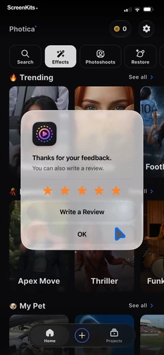 Photica Live Photo AI Animator mobile app UI screen 6