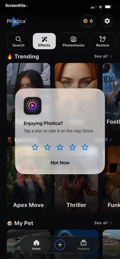 Photica Live Photo AI Animator mobile app UI screen 4