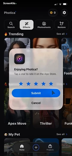 Photica Live Photo AI Animator mobile app UI screen 5