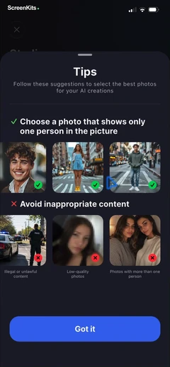 Photica Live Photo AI Animator mobile app UI screen 10
