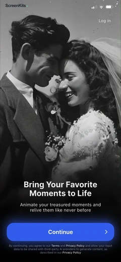 Photica Live Photo AI Animator onboarding UI screen 2