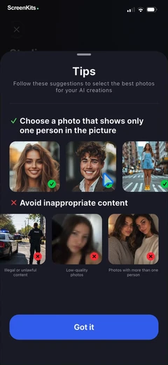 Photica Live Photo AI Animator mobile app UI screen 9