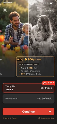 Photo Revive-AI Photo to Video paywalls UI screen 8