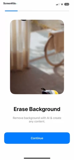 PhotoCut - AI Photo Editor mobile app UI screen 3