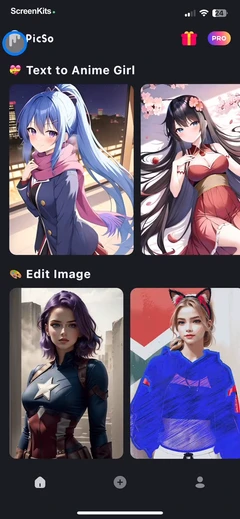 PicSo – Customize Your AI Girl mobile app UI screen 9