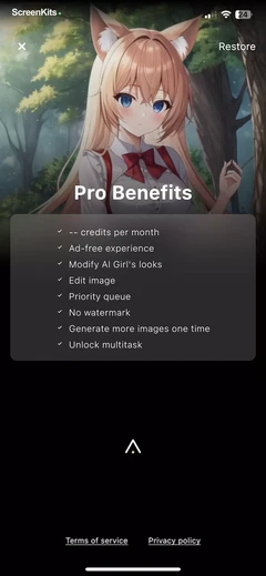 PicSo – Customize Your AI Girl paywalls UI screen 2