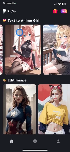 PicSo – Customize Your AI Girl mobile app UI screen 12