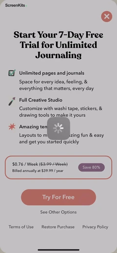 Planner & Journal - Zinnia paywalls UI screen 12