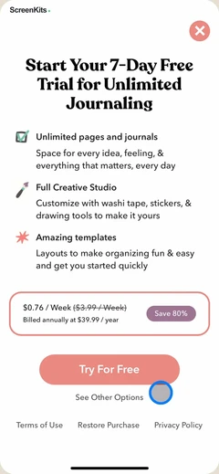 Planner & Journal - Zinnia paywalls UI screen 10