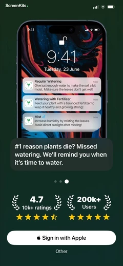 PlantDaily – AI Plant Care mobile app UI screen 3