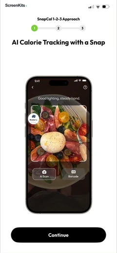 SnapCal AI onboarding UI screen 3