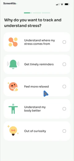 StressWatch- AI Stress Monitor mobile app UI screen 7