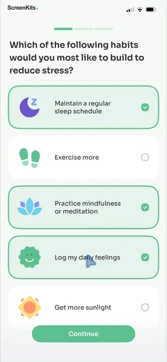 StressWatch- AI Stress Monitor mobile app UI screen 10