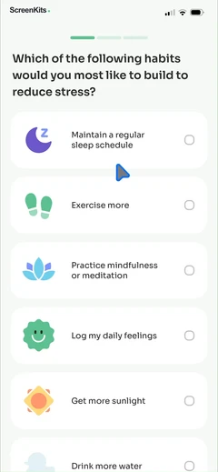 StressWatch- AI Stress Monitor mobile app UI screen 9