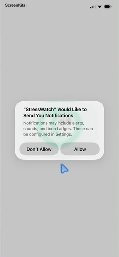 StressWatch- AI Stress Monitor permissions UI screen 1