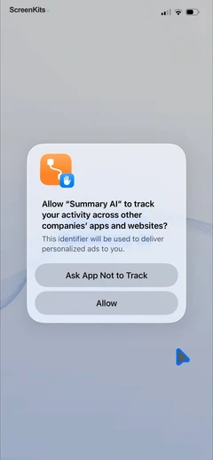 Summary - AI Note Taker permissions UI screen 1