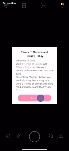 Ulike - Define trendy selfie onboarding UI screen 1