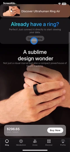 Ultrahuman mobile app UI screen 6