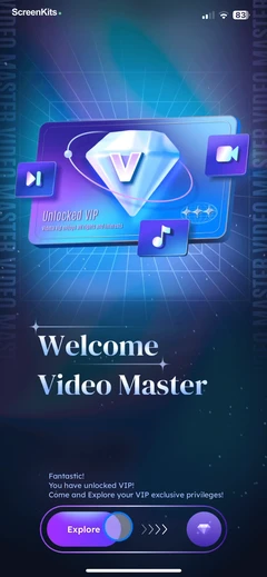 AI Video Editor - VidMa Cut AI onboarding UI screen 12