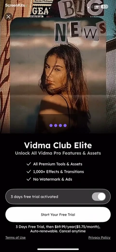 AI Video Editor - VidMa Cut AI paywalls UI screen 9