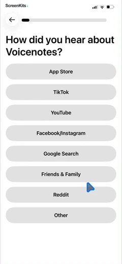 Voicenotes AI Notes & Meetings mobile app UI screen 4
