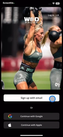 WODProof- WOD Recorder & Timer mobile app UI screen 3