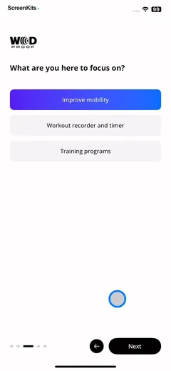 WODProof- WOD Recorder & Timer mobile app UI screen 11